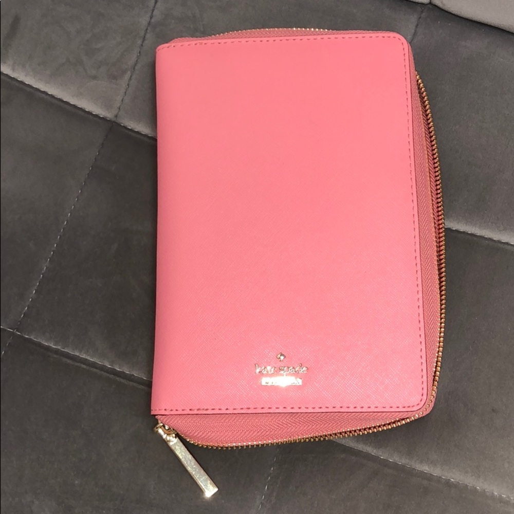 KATE SPADE PINK LEATHER PLANNER 2018 CAMERON ST preloved